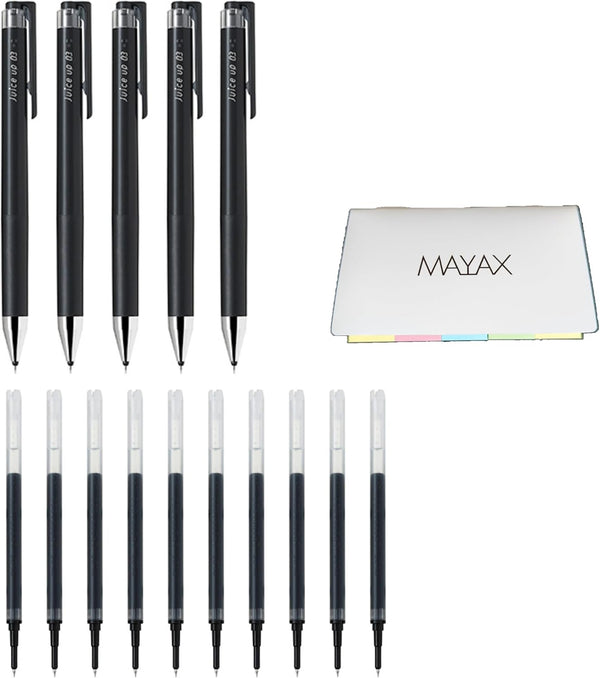 MAYAX Pilot juice up 05 Retractable Gel Ink Pen Ultra Fine Point, Black