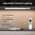 long-stars Counter 64 3 Dimmable Closet 3 Pack Under Lights for Kitchen, Rechargeable Under Cabinet Lighting Wireless