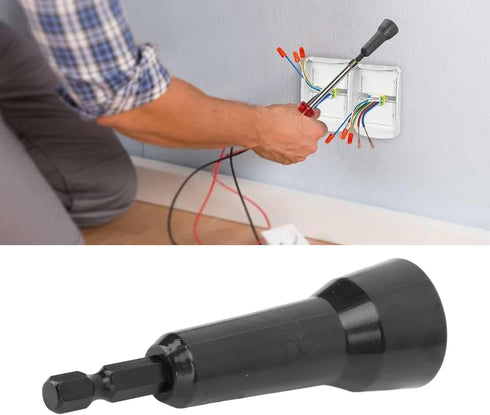 Wire Twisting Tool, 1/4 Chuck Wire Nut Driver for Drill and Wire Connector Driver, Black