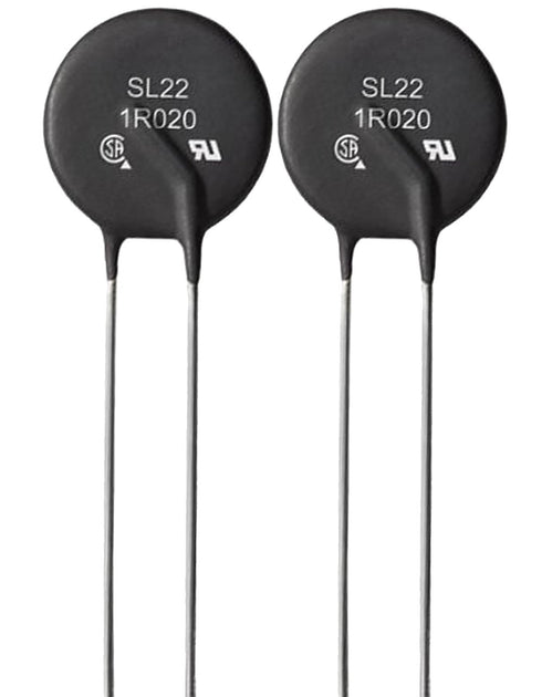 NTC THERMISTOR SL22 1R020 (Pack of 2), ICL 1 OHM 20% 20A 22MM, (Also SG100, SG301)
