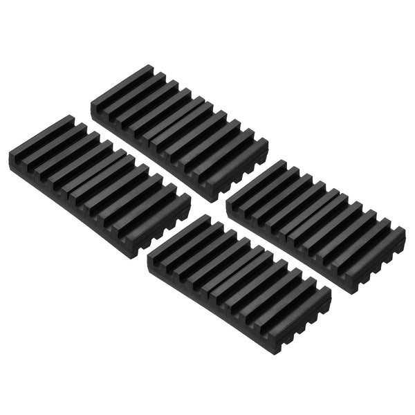 PATIKIL Rubber Anti-Vibration Pads, 4 Pcs Vibration Isolation Mats 4" x 2" x 0.6" for HVAC, Air Conditioner, Black