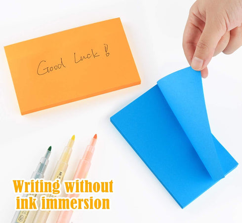 Large Sticky Notes 1000 Sheets, 3 x 5'' Self-Stick Pads, 10 Pack, Bright Colorful Memo Pads for Home, Office, School