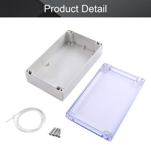 Fielect Clear Junction Box ABS Plastic Project Box, Dustproof Waterproof IP65 Electrical Project Enclosure with