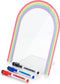 Mr. Pen Clear Acrylic Board with Stand, 11.8" x 8.9", Includes 3 Markers, Rainbow Theme for Desk Use