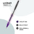 uniball Vision Elite Roller Ball Pen, Stick, Bold 0.8 Mm, Purple Ink, White/Purple Barrel