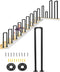 PAUANI 1PCS U-Shaped Metal Stair Railing Kit, Industrial Stair Handrail, Non-Slip Safety Elderly
