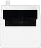 LUXPaper A7 Foil Lined Invitation Envelopes, Peel & Press, 5 1/4" x 7 1/4", White with Black LUX Lining