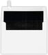 LUXPaper A7 Foil Lined Invitation Envelopes, Peel & Press, 5 1/4" x 7 1/4", White with Black LUX Lining