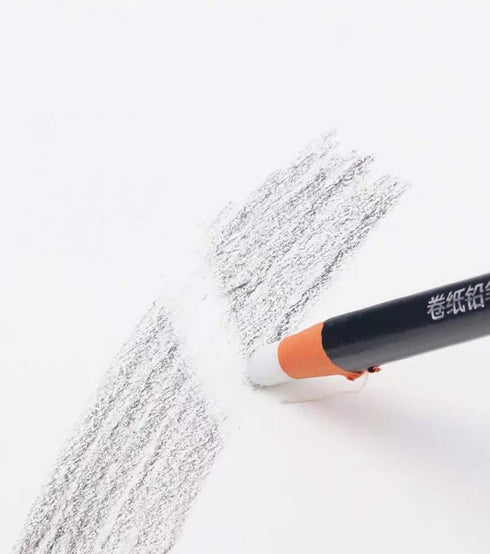 Hand Tear Sketch Eraser, Pen-Style Shape, Round Tip Highlight Rubber School Supplies, 12 Pack (5mm).