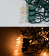25FT C7 C7 27 Bulb, LED Christmas Lights Outdoor, Warm White Christmas String Light with LED Hanging Vintage Christmas