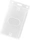 Fallen One 2 Pack Hard Plastic ID Card Badge Holder, Vertical with Thumb Slots