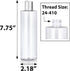 JUVITUS 12 oz Clear PET Plastic Bottles with Silver Disc Cap, Professional Cylinder, 12 Pack