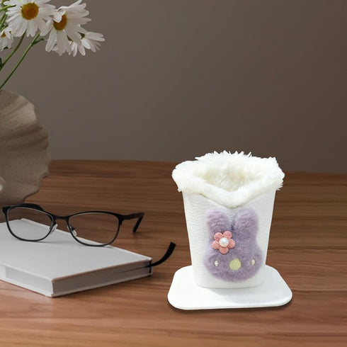Kokiya Lined Eyeglass Holder Stand,Lovely,Sturdy,Modern,Anti Scratch Glasses Holder Stand Case for NightStand Home