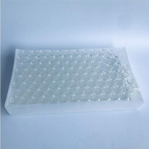 LabZhang 100pcs 10ml Clear Glass Headspace Vials with Plastic-Aluminum Flip Off Caps and Rubber Stoppers