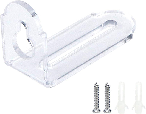 10pcs (2.2in 1.3in) Adjustable Acrylic Corner Braces Clear Plastic Wall Mount Floating Shelf Brackets for Light-Weight