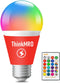 RGBW Bulbs10W (85W Equivalent),A19 E26/27 Multiple Color Changing Light Bulb with Remote,LED