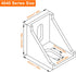 12 Sets 4040 Series Aluminum Extrusion Connectors, 12 pcs Corner Brackets, 24 pcs T Nuts and Screws