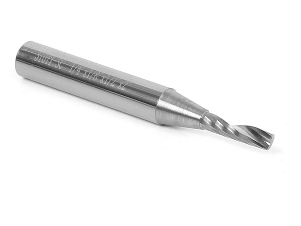 YONICO Solid Carbide Single Flute Upcut End Mill Router Bits, 1/8-Inch Dia., 1/4-Inch Shank, 31011-SC