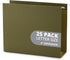 Blue Summit Supplies Extra Capacity Hanging File Folders, 25 Reinforced Hang Folders,
