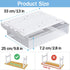 Large Under Desk Table Drawer Storage Organizer A4, Hidden Self-Adhesive Pencil Tray Drawer for Office - Clear White