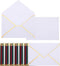 PATIKIL 100 Pack 5 x 7 Envelopes A7 Card Christmas Envelopes V Flap with Gold Border