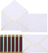 PATIKIL 100 Pack 5 x 7 Envelopes A7 Card Christmas Envelopes V Flap with Gold Border