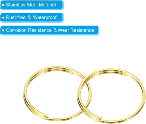 400 Pack 12mm/0.5" PATIKIL Mini Split Rings, OD Split Circular Ring Stainless Steel Clip Ring for Fastening Chandelier