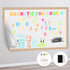 Magnetic Dry Erase Whiteboard Paper, 50 x 18 Inch, Self Adhesive Magnetic Dry Erase Sticker for Wall, Includes 50