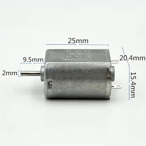 ZDWXMGUY FK-130SH 20mm 9V 12V 14.4V, 6500 Micro DC Motor, Single Shaft, RPM High Speed, for DIY Toy Car Boat Train