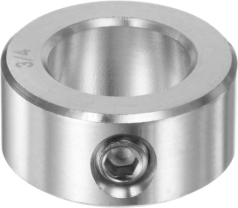 Shaft Collar Set Screw, 3/4" Bore 304 Stainless Steel, 1-1/4" OD, 9/16" Width for Wheel Barrow Axle, Machine Tools