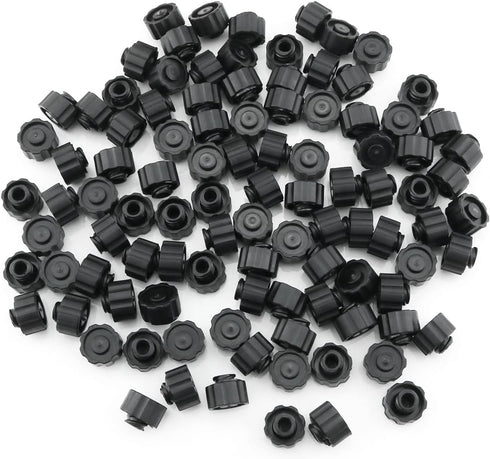 100PCS No Needle Luer Lock Caps for Syringe Luer Lock, Black, Lab Supplies