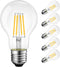LVWIT A19 LED Vintage Filament Bulb, 6 Pack, Dimmable 7W (60W Equivalent), 2700K Warm White, 800 Lumens