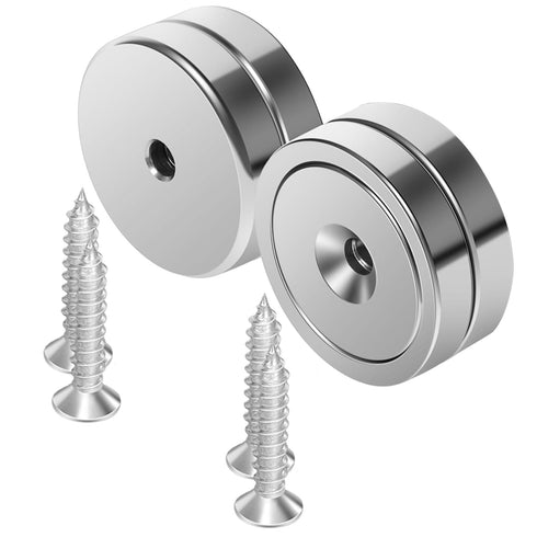 Neosmuk Magnets with Screws, 100lbs Heavy Duty Rare Earth Neodymium Mounting Magnets