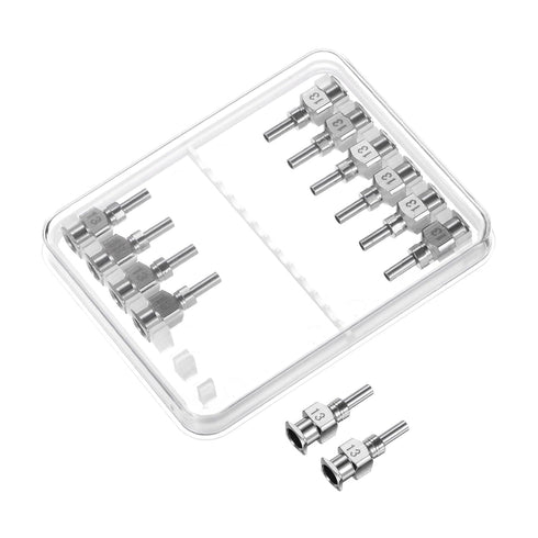 12pcs 13Gauge Stainless Steel Dispensing Needles, 1/4" Blunt Tips for Thick Liquids, Ink, Glue