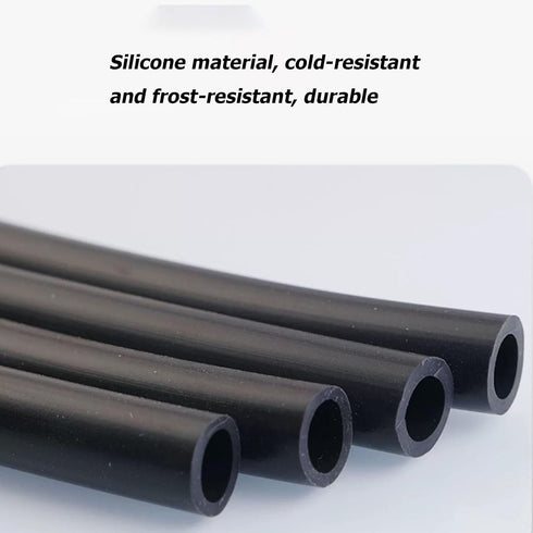 WOFICRET Black,Black,9mm*12mm/5m Silicon Tubing Hose High Temp Silicone Hose, Flexible Silicone Rubber Tube for Home