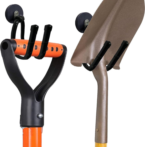 Pmsanzay 2 Pack Strong Magnetic Garage Storage Hooks, Heavy Duty Organizer with Rubber Coating for Tools