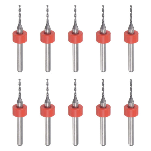 uxcell Micro PCB Drill Bit Set, 10pcs 1/8" Shank 1.15mm Solid Tungsten Carbide CNC Engraving Bits