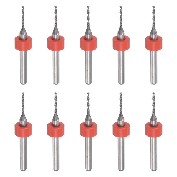uxcell Micro PCB Drill Bit Set, 10pcs 1/8" Shank 1.15mm Solid Tungsten Carbide CNC Engraving Bits