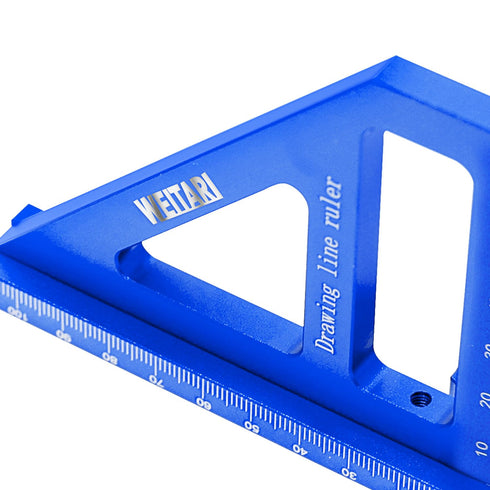 45/90 Degree Triangle Ruler Scriber, Aluminum Alloy Miter Triangle Ruler for Woodworking, High Precision Layout Tool