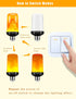 Hompavo Upgraded LED Flame Light Bulbs, 4 Modes Flickering, E26/E27 Flame Bulb for Halloween Christmas Party, 2 Pack