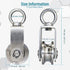 Stainless Steel Cable Pulley Wheel, Swivel Pulley Block for Lifting Gym Equipment, Clothesline, 4 Pack