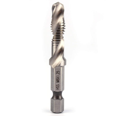 Tap, 1/4" Hand Tap Hex Shank Drill Bits, Combination Drill and Tap Bit Hand Tools for Wood Drilling, Soft Metal, Aluminum, Iron