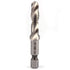 Tap, 1/4" Hand Tap Hex Shank Drill Bits, Combination Drill and Tap Bit Hand Tools for Wood Drilling, Soft Metal, Aluminum, Iron