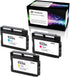Refilled Ink Cartridge Replacement 3 Pack for HP 933XL for HP Officejet 6100 6600 6700 7110 7610 7612 (1 Cyan 1 Magenta