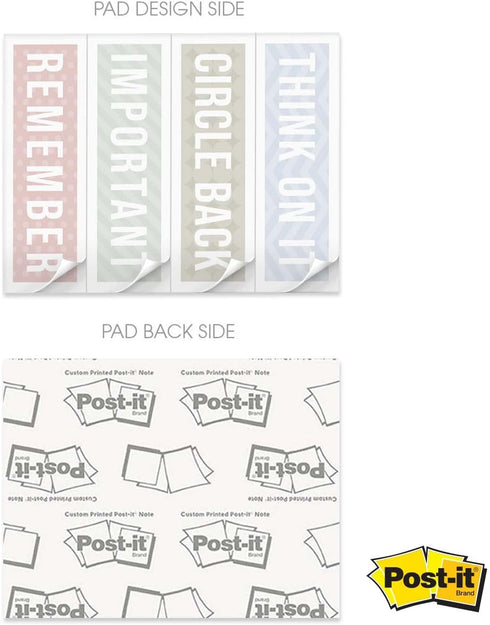 Modern Reminder Page Markers, 1" x 2.875" Multiuse Sticky Note Tabs, 200 Tabs Pastel Pattern Sticky Pad