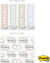 Modern Reminder Page Markers, 1" x 2.875" Multiuse Sticky Note Tabs, 200 Tabs Pastel Pattern Sticky Pad