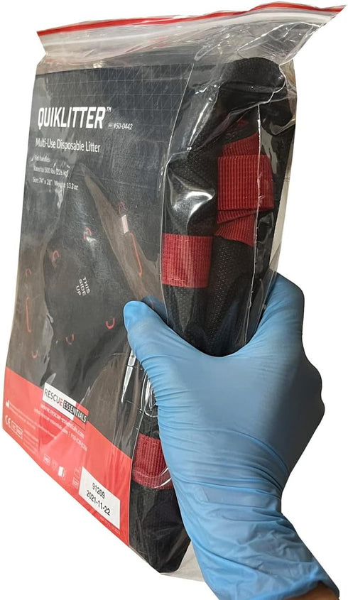 500 Lb Rescue Essentials Brand Public Access QuikLitter, Red Nylon Handles, Non-Woven Fabric, Rated, Low Cost