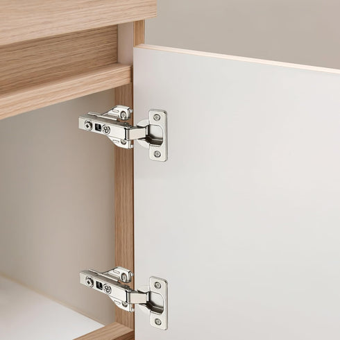 Ravinte 1 Pair Full Overlay Cabinet Door Hinges, 105 Degree Adjustable Concealed Soft Close for Face Frame Cabinet