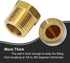 2pcs 1/2 Inch NPT Male to 3/8 Inch NPT Female Brass Pipe Fitting Reducing Hex Head Hose Adapter