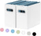 Oterri File Organizer, Small Collapsible File Box with Handle for Letter Size, Portable Hanging File Organizer, White
